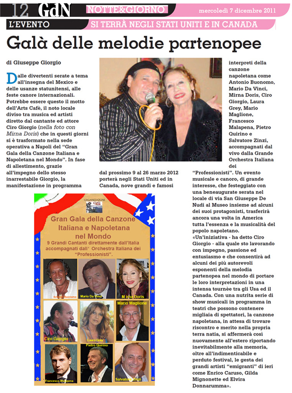 7 dicembre 2011 Mirna Doris Arts Cafe